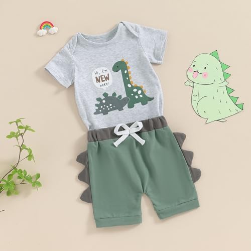Omkzanbi Baby Boy Dinosaur Coming Home Set