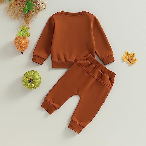 SAYOO Halloween Baby Outfit 2Pcs Pumpkin Ghost Sweatshirts Jogger Pants