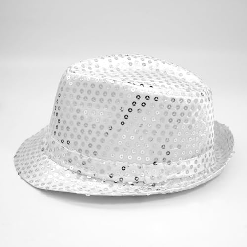 GLOWING SEQUINS FEDORA HAT