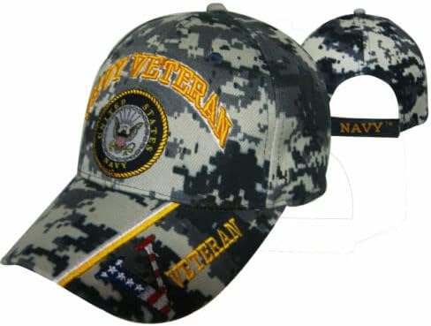 Trade Winds Official US Navy Licensed Cap - Navy Veteran Emblem Camo Cap Hat