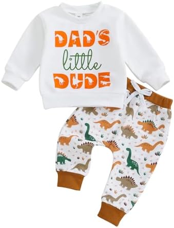 Cute Letter Dinosaur Toddler Boy Outfit - Soft Wobbly