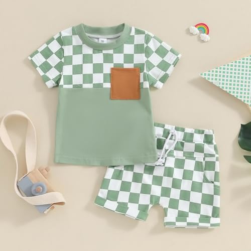Yoawdats Baby Boy Summer Outfit 2Pcs Set