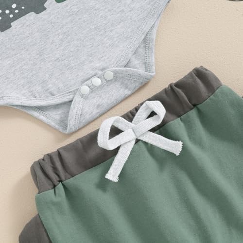 Omkzanbi Baby Boy Dinosaur Coming Home Set