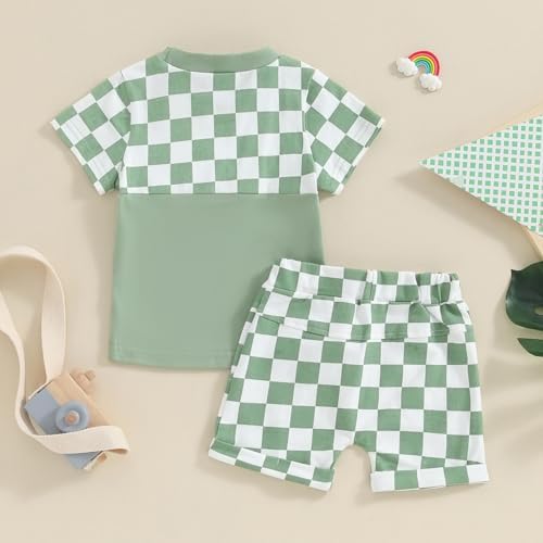 Yoawdats Baby Boy Summer Outfit 2Pcs Set