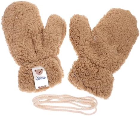 Homoyoyo Cute Winter Gloves with Plush Lining for Kids