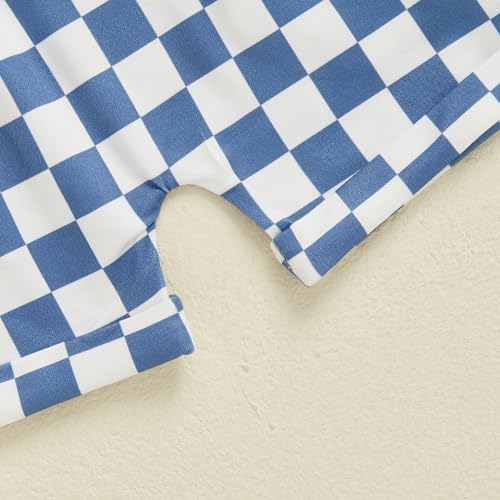 Toddler Boy Summer 2Pcs Checkered Outfit