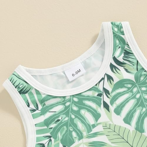 Coconut Print Baby Boy Summer Clothes Set