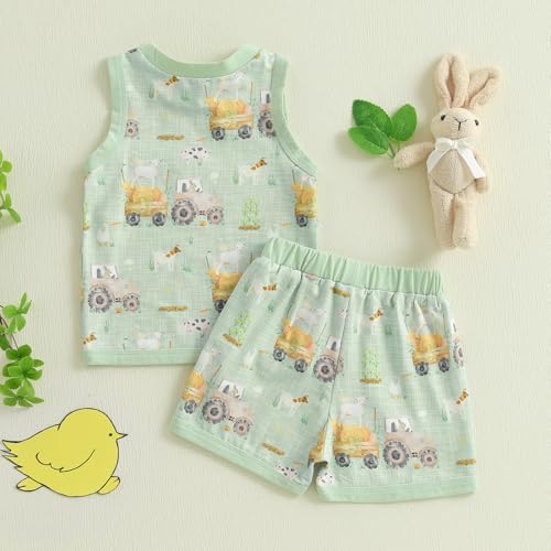 Meiweileya Infant Toddler Farm Tractor Outfit