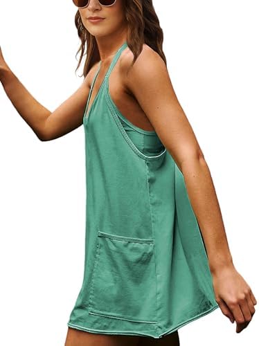 DYNAMICone - womens sleeveless athletic hot shot mini dress with built-in shorts