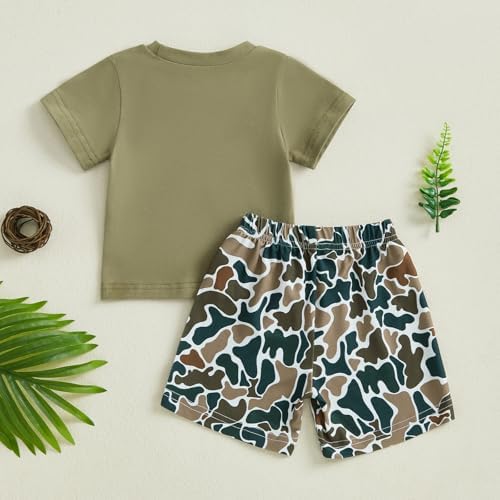 Brvxia Toddler Summer dinosaur Print T-Shirt Shorts Set for Boys