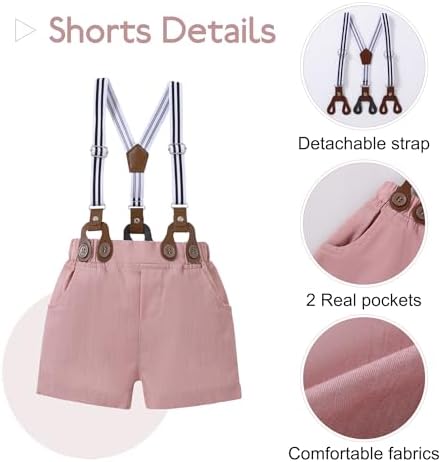 SOONEE Toddler Boy Outfit Set - Boys Shirts Shorts