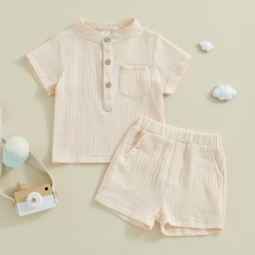 Little gentleman button-up short set
