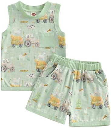 Meiweileya Infant Toddler Farm Tractor Outfit