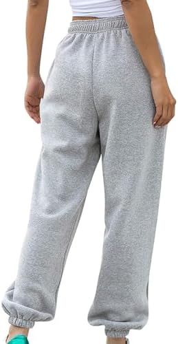 EOPUING 2025 Fashion Womens Baggy High-Waisted Workout Sweatpants