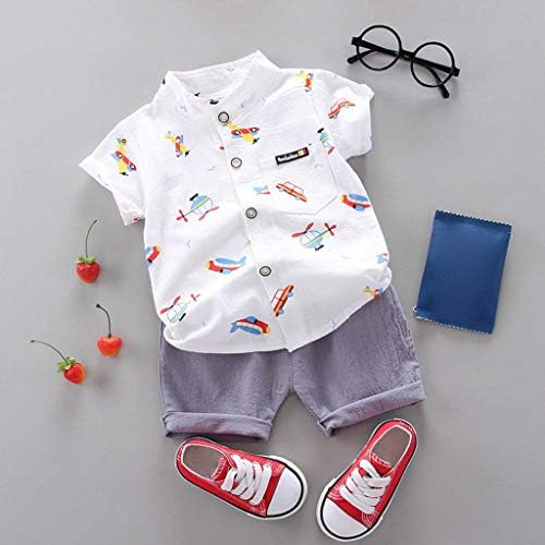 Toddler Cartoon Plane Gentleman Outfit Set for Boys 1