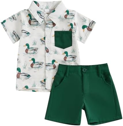 Perfect Summer Outfit for Toddler Boys - Casual and Stylish Duck Print Set