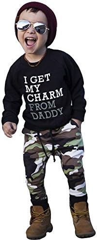 EnJoCho Newborn Boy Camouflage Romper Set 6M 1