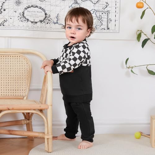Toddler Boys Fall Outfit Set Cozy Pullover Joggers
