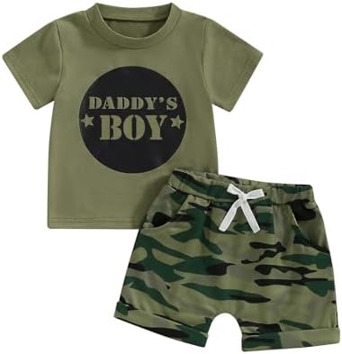 Baby Boy Summer Outfit Set camouflage T-shirt shorts