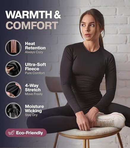 Thermajane Thermal Pajama Set for Women Soft Warm and Cozy