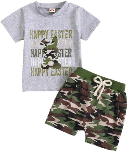 Easter Camouflage Outfit for Boys 3-24 Months