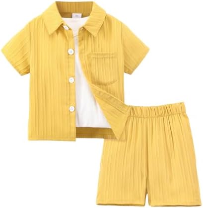Sterling Baby Boy Clothing Set Soft Cotton Linen T-Shirts Shorts