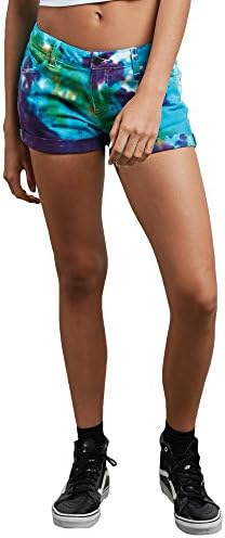Volcom Womens Georgia May Jagger Tie Dye Boyfriend Short