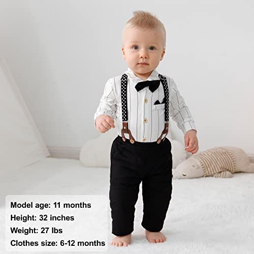 YALLET Baby Boy Tuxedo Set 0-18M