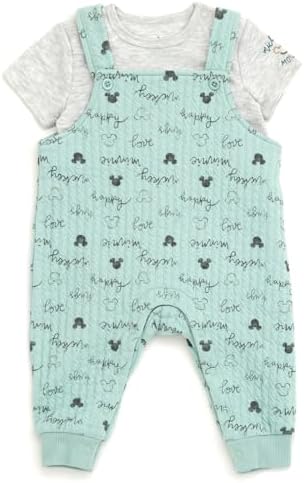 Disney Minnie Mouse and Mickey Mouse Baby Bodysuit and Overall Set
