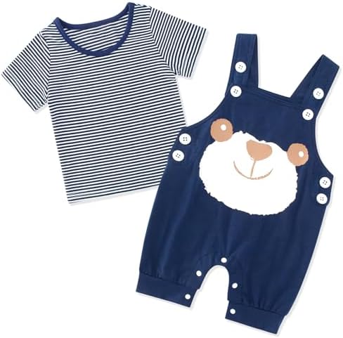 Adorable Kimoda Baby Boys Summer Shorts Set with T-Shirts Dungarees