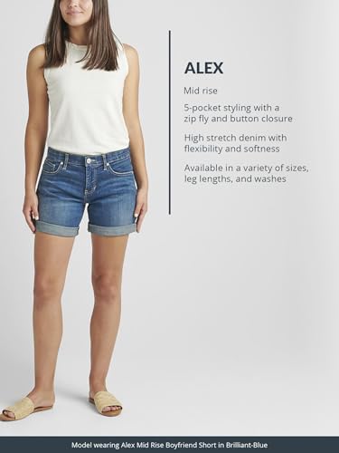 JAG Petite Alex Mid-Rise Jean Short for Women