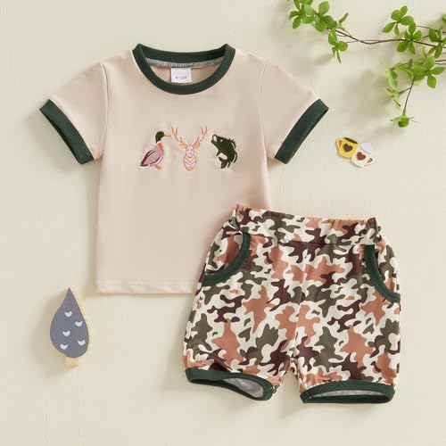 Chloefairy Toddler Boy Hunting Camo Set