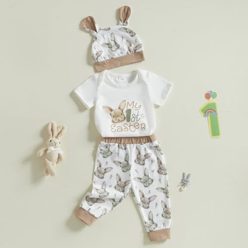 Newborn Baby Boy Girl Easter 3-Piece Outfits Set
