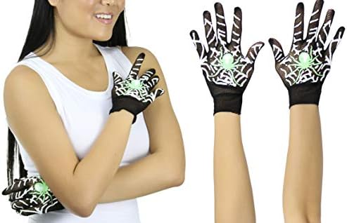 ToBeInStyle Halloween Skeleton Fishnet Gloves Spooky Comfortable