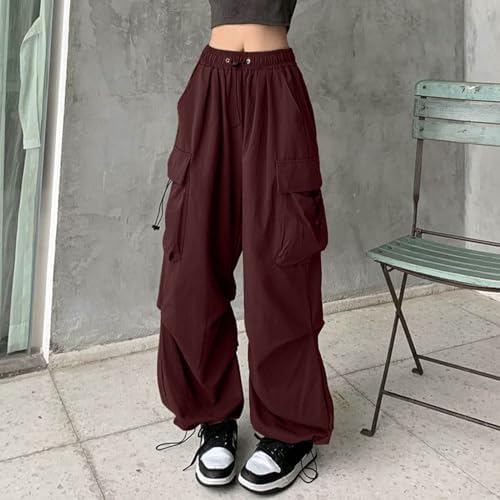 SDBRLD Womens Cargo High Waist Pants