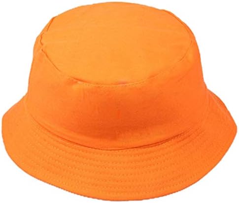 Unisex Orange Bucket Hat Fisherman Style