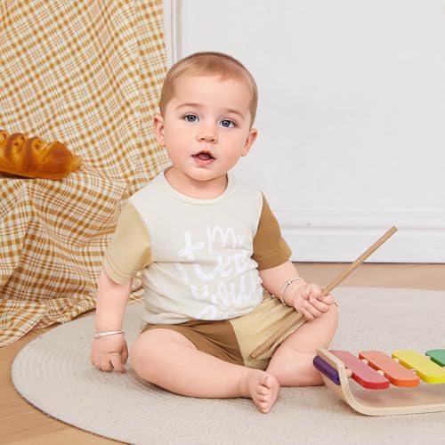 FOCUSNORM Baby Boy Summer Outfit Set 2 Pcs