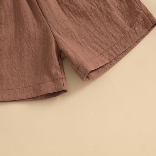 NIBBCOA Toddler Easter Set - Button-Up Shorts with Bowtie