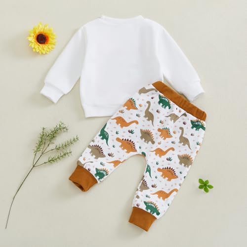 Cute Letter Dinosaur Toddler Boy Outfit - Soft Wobbly