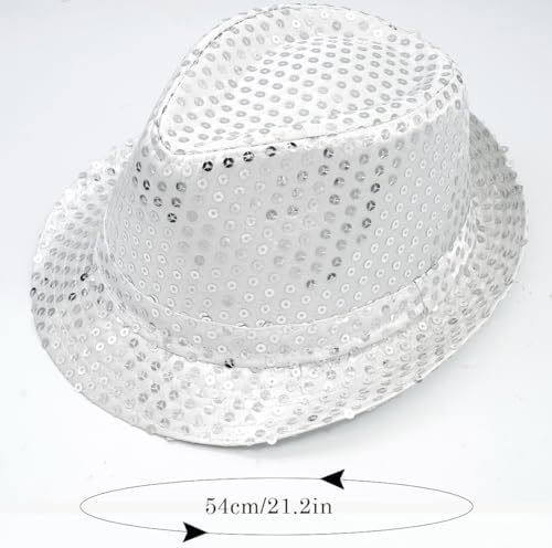 GLOWING SEQUINS FEDORA HAT