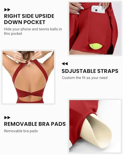 JAFINSY Workout Tennis Dress