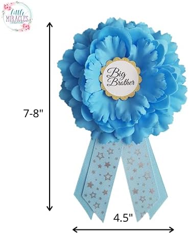Sash Dads Pin - Maternity Belt USA Made Blue Baby Boy Shower
