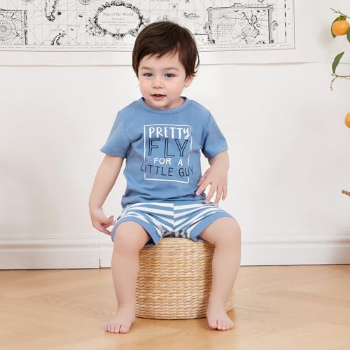Engofs Toddler Boys Summer T-Shirts and Shorts Tractor Print Set