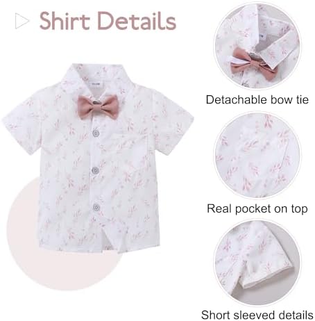 SOONEE Toddler Boy Outfit Set - Boys Shirts Shorts