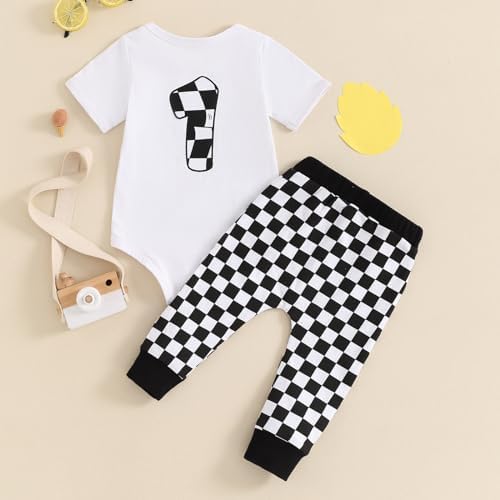 Suolongsama 1st2nd Birthday Boy Outfit Set For Car Race