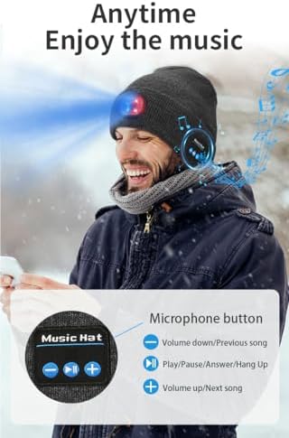Spevert Unisex LED Bluetooth Beanie Winter Hat
