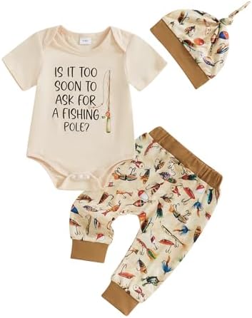 Scloutarry Newborn Fishing Romper Set