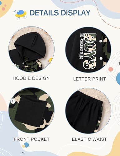 Qaoerde Toddler Plaid Hoodie for Boys FallWinter
