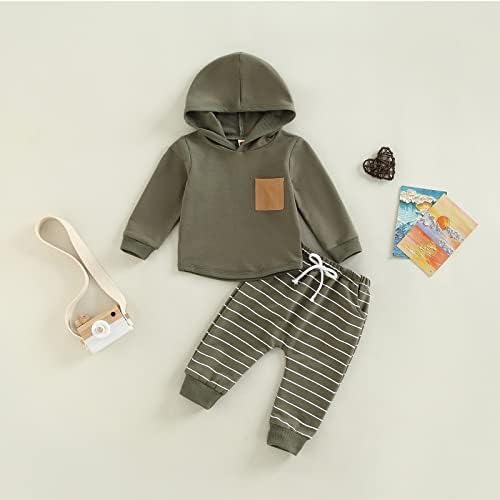 Karesoull toddler boys patchwork sweatshirt Pants Set