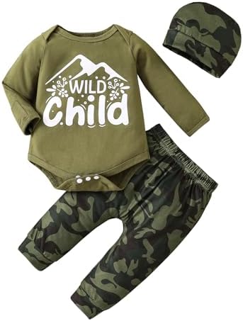 MVUOCR Toddler Boys Fall Romper Set